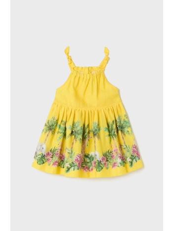 φόρεμα μωρού mayoral χρώμα κίτρινο κύριο υλικό 57%