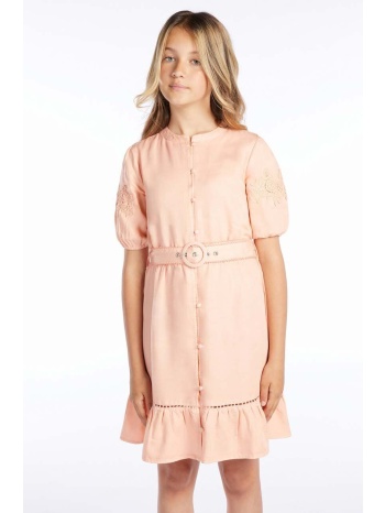 παιδικό φόρεμα guess χρώμα πορτοκαλί 100% lyocell