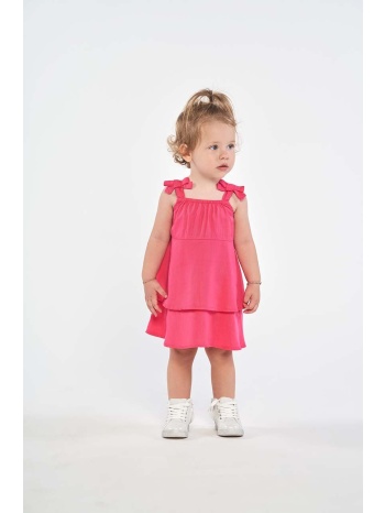 παιδικό φόρεμα birba&trybeyond χρώμα ροζ 100% lyocell