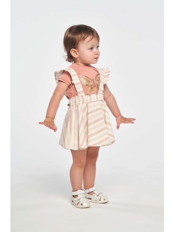 παιδική φούστα birba&trybeyond χρώμα μπεζ κύριο υλικό 82%