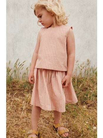παιδική βαμβακερή φούστα liewood χρώμα μπεζ 100% οργανικό