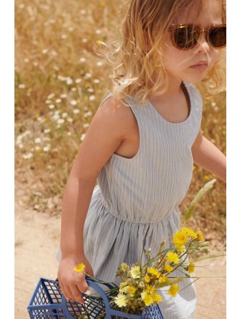 παιδικό βαμβακερό φόρεμα liewood χρώμα μπεζ 100% οργανικό