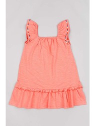 παιδικό φόρεμα zippy χρώμα: πορτοκαλί 95% βαμβάκι, 5% σπαντέξ