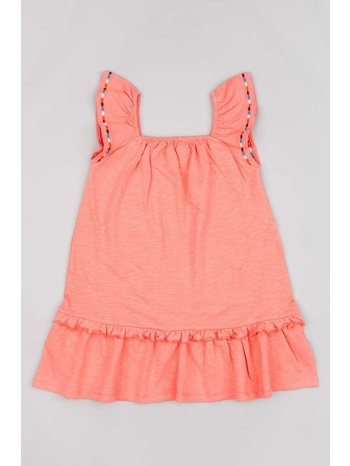 παιδικό φόρεμα zippy χρώμα πορτοκαλί 95% βαμβάκι, 5%