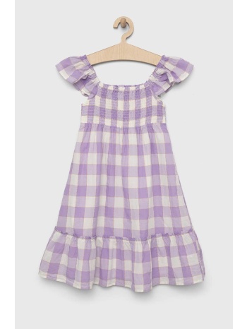 παιδικό φόρεμα gap χρώμα μοβ κύριο υλικό 98% βαμβάκι, 2%