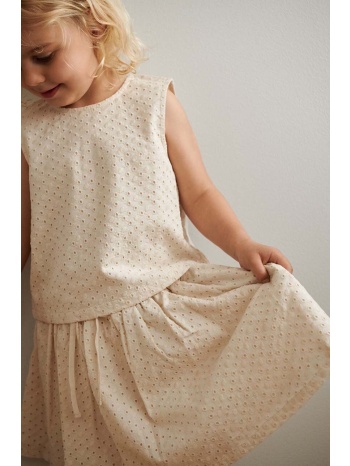 παιδική βαμβακερή φούστα liewood padua χρώμα μπεζ κύριο