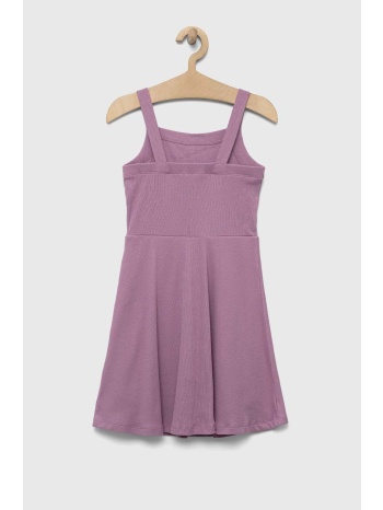 παιδικό βαμβακερό φόρεμα gap χρώμα μοβ κύριο υλικό 100%