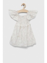 παιδικό βαμβακερό φόρεμα birba&trybeyond χρώμα: άσπρο 100% βαμβάκι