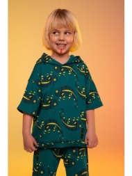 παιδική βαμβακερή μπλούζα coccodrillo χρώμα: πράσινο, με κουκούλα 100% βαμβάκι