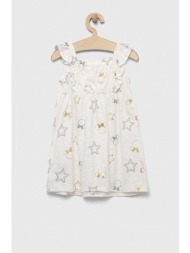 παιδικό βαμβακερό φόρεμα gap x disney χρώμα: άσπρο 100% βαμβάκι