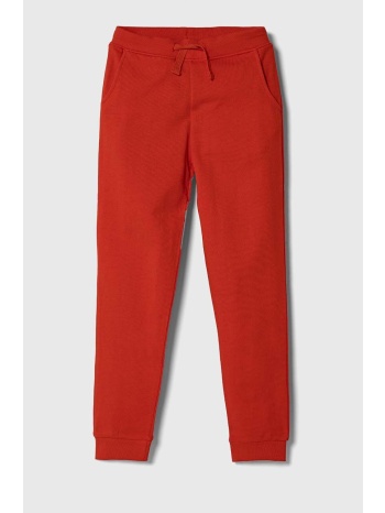 παιδικό βαμβακερό παντελόνι guess χρώμα κόκκινο 100%