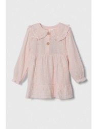 βρεφικό βαμβακερό φόρεμα jamiks χρώμα: ροζ 100% οργανικό βαμβάκι