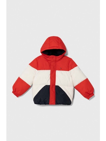 παιδικό μπουφάν με πούπουλα tommy hilfiger χρώμα κόκκινο