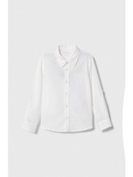 παιδικό πουκάμισο guess χρώμα: άσπρο 97% βαμβάκι, 3% σπαντέξ