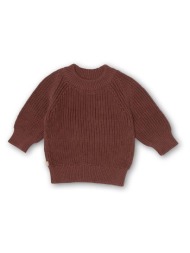 πουλόβερ μωρού that`s mine 027995 flo sweater χρώμα: καφέ 100% οργανικό βαμβάκι