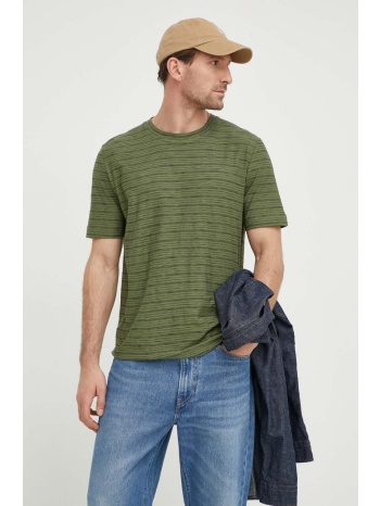 βαμβακερό μπλουζάκι marc o`polo ανδρικά, χρώμα πράσινο