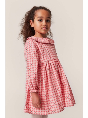 παιδικό βαμβακερό φόρεμα konges sløjd χρώμα κόκκινο 100%