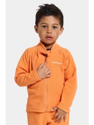παιδική μπλούζα didriksons monte kids fullzip χρώμα: πορτοκαλί 100% πολυεστέρας