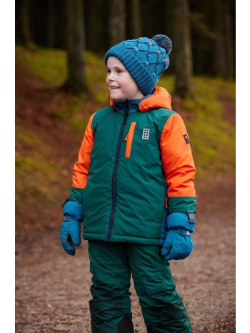 παιδικό μπουφάν για σκι lego χρώμα πορτοκαλί 100% νάιλον