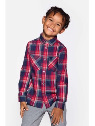 παιδικό βαμβακερό πουκάμισο coccodrillo χρώμα: κόκκινο 100% βαμβάκι
