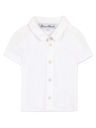μωρό βαμβακερό πουκάμισο tartine et chocolat χρώμα: άσπρο 100% βαμβάκι
