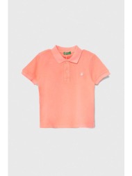 παιδικά βαμβακερά μπλουζάκια πόλο united colors of benetton χρώμα: ροζ 100% βαμβάκι