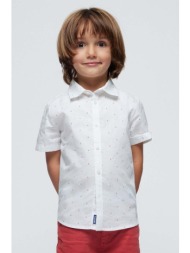 παιδικό βαμβακερό πουκάμισο mayoral χρώμα: άσπρο 100% βαμβάκι