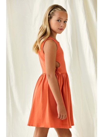 παιδικό φόρεμα mayoral χρώμα πορτοκαλί 98% βαμβάκι, 2%