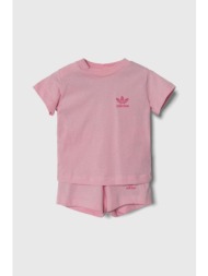 βρεφικό βαμβακερό σετ adidas originals χρώμα: ροζ κύριο υλικό: 100% βαμβάκι
πλέξη λαστιχο: 95% βαμβά