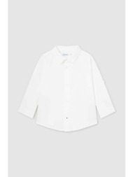 βρεφικό πουκάμισο από λινό μείγμα mayoral χρώμα: άσπρο 67% βαμβάκι, 33% λινάρι