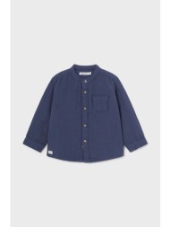 μωρό βαμβακερό πουκάμισο mayoral χρώμα: ναυτικό μπλε 100% βαμβάκι