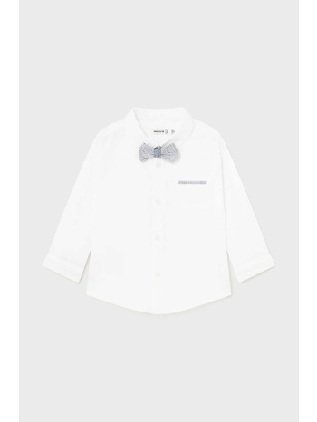 βρεφικό πουκάμισο από λινό μείγμα mayoral χρώμα άσπρο 98%