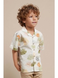 παιδικό βαμβακερό πουκάμισο mayoral χρώμα: πράσινο 100% βαμβάκι