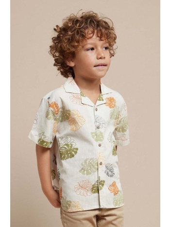 παιδικό βαμβακερό πουκάμισο mayoral χρώμα πράσινο 100%