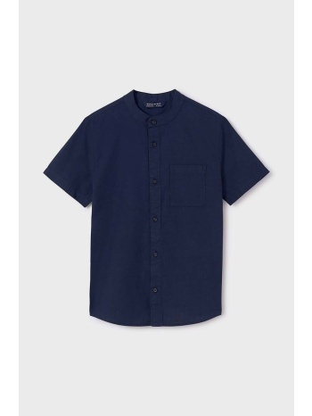 παιδικό βαμβακερό πουκάμισο mayoral χρώμα ναυτικό μπλε