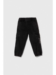 παιδικό βαμβακερό παντελόνι guess χρώμα: μαύρο 100% βαμβάκι