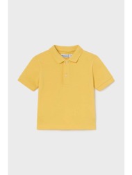 βρεφικά βαμβακερά μπλουζάκια πόλο mayoral χρώμα: κίτρινο 100% βαμβάκι