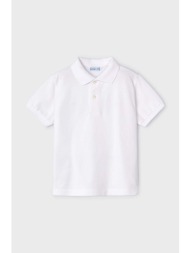 παιδικά βαμβακερά μπλουζάκια πόλο mayoral χρώμα: άσπρο 100% βαμβάκι