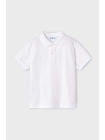 παιδικά βαμβακερά μπλουζάκια πόλο mayoral χρώμα άσπρο 100%