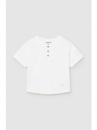 βρεφικά βαμβακερά μπλουζάκια πόλο mayoral χρώμα: άσπρο 98% βαμβάκι, 2% σπαντέξ