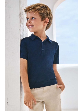 παιδικά βαμβακερά μπλουζάκια πόλο mayoral χρώμα ναυτικό