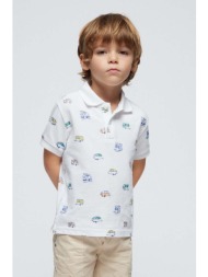 παιδικό πουκάμισο πόλο mayoral χρώμα: άσπρο 99% βαμβάκι, 1% σπαντέξ