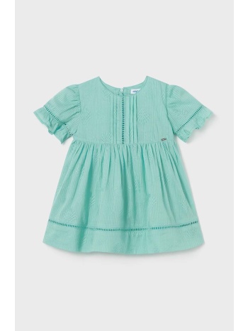 φόρεμα μωρού mayoral χρώμα τιρκουάζ κύριο υλικό 100%