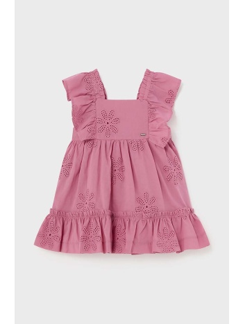 φόρεμα μωρού mayoral χρώμα ροζ κύριο υλικό 68% βισκόζη
