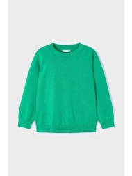 παιδικό βαμβακερό πουλόβερ mayoral χρώμα: πράσινο 100% βαμβάκι