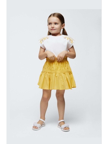 παιδική βαμβακερή φούστα mayoral χρώμα κίτρινο 100% βαμβάκι