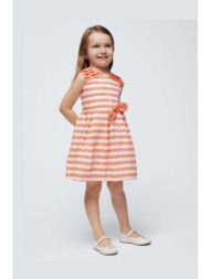 φόρεμα με μείγμα από λινό για παιδιά mayoral χρώμα: πορτοκαλί κύριο υλικό: 60% βισκόζη, 32% βαμβάκι,