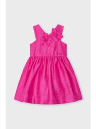 φόρεμα με μείγμα από λινό για παιδιά mayoral χρώμα: ροζ κύριο υλικό: 47% λινάρι, 35% βισκόζη, 18% πο