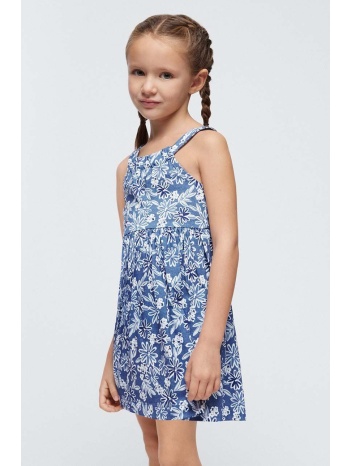 παιδικό βαμβακερό φόρεμα mayoral χρώμα ναυτικό μπλε 100%