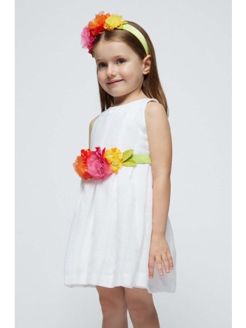 παιδικό φόρεμα mayoral χρώμα άσπρο υλικό 1 50% βαμβάκι